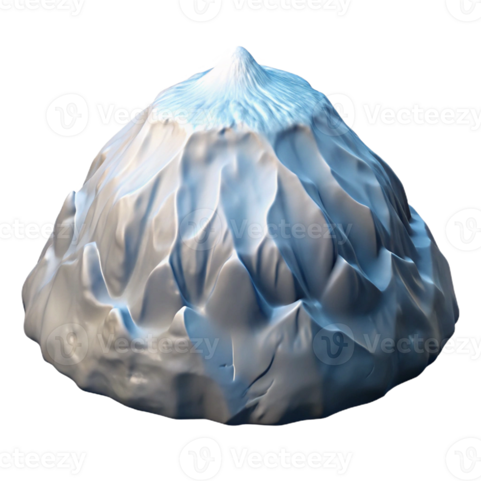 magnificent abstract Kilimanjaro Peak Glacier Ice Cap Transparent Background high resolution png