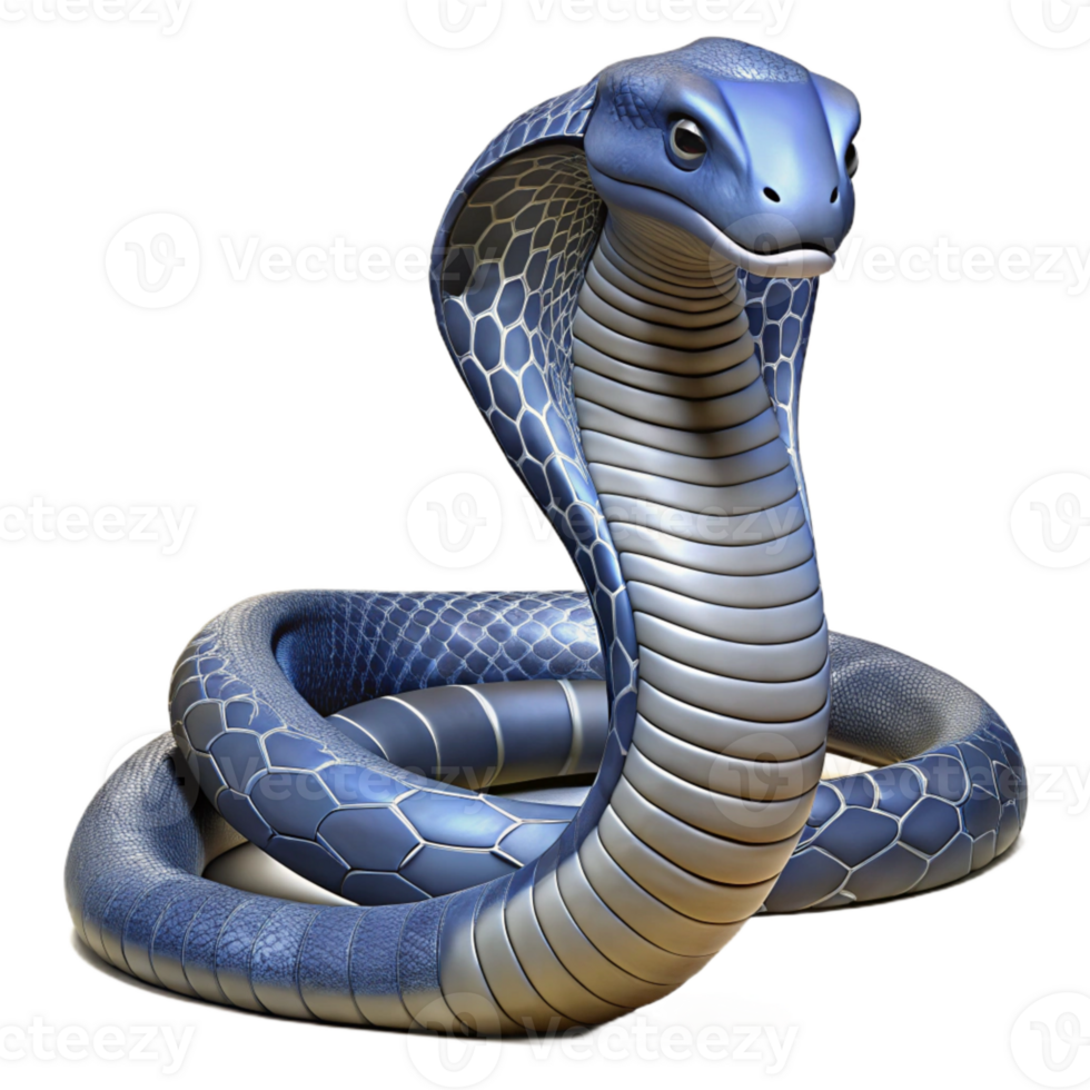 vibrant artistic King Cobra Striking Pose Transparent Background authentic png