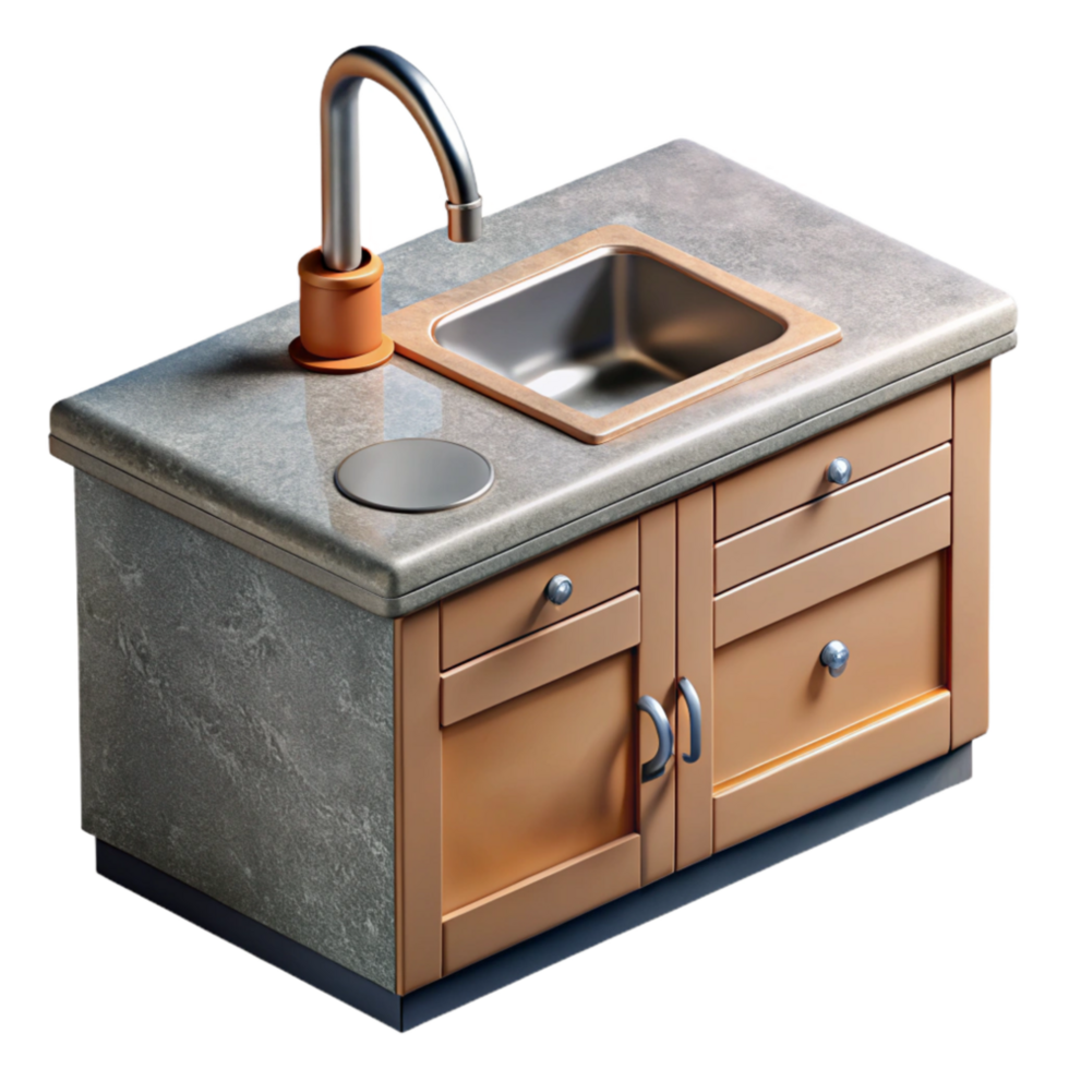 magnificent modern Kitchen Countertop with Sink Cutout Element genuine png
