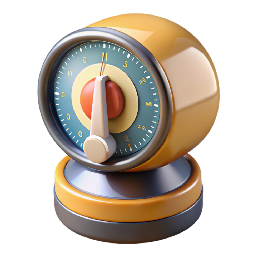 wonderful abstract Kitchen Timer Analog Retro Transparent Background original png