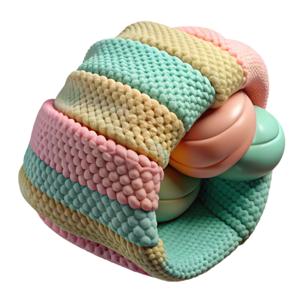 dramatic minimalist Knitted Baby Blanket Pastel Colors Cutout genuine png