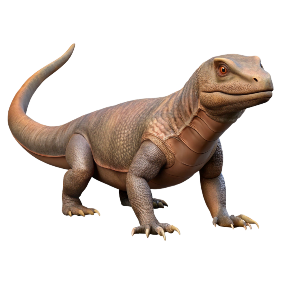 wonderful minimalist Komodo Dragon Side Profile Transparent Background high quality png