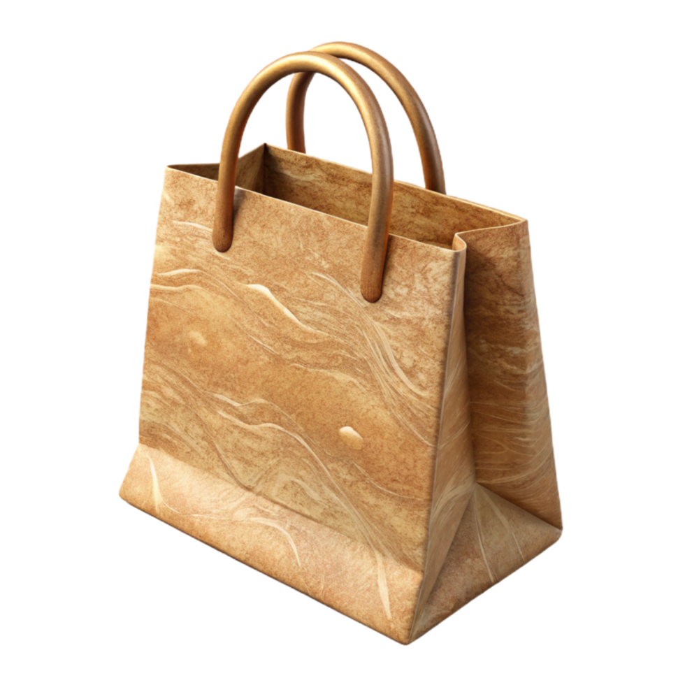 wonderful artistic Kraft Paper Bag with Handle Cutout Transparent Background genuine png