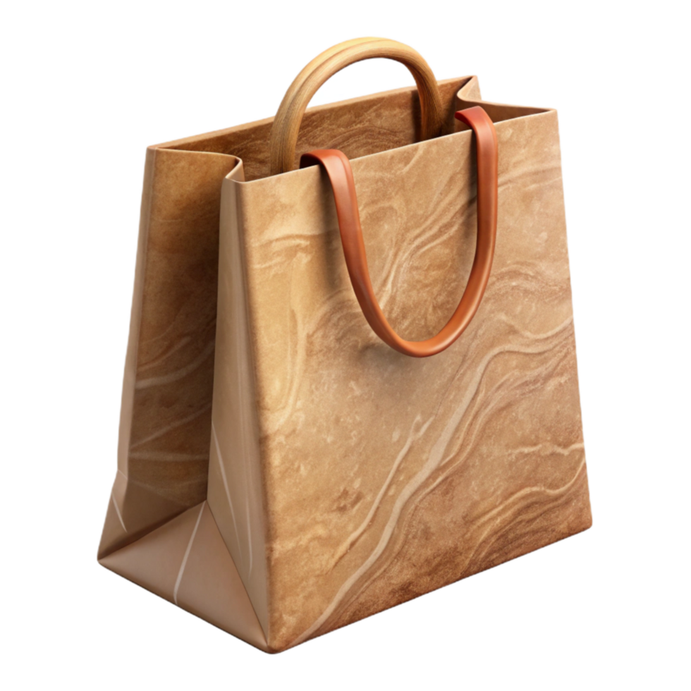 magnificent contemporary Kraft Paper Bag with Handle Cutout Transparent Background exclusive png
