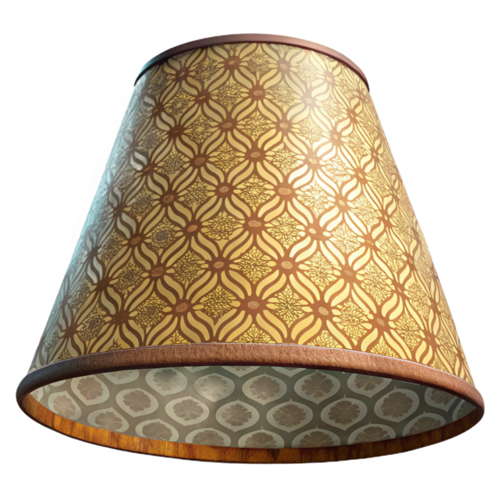 wonderful traditional Lamp Shade Fabric Patterned Isolated on Transparent Background detailed png