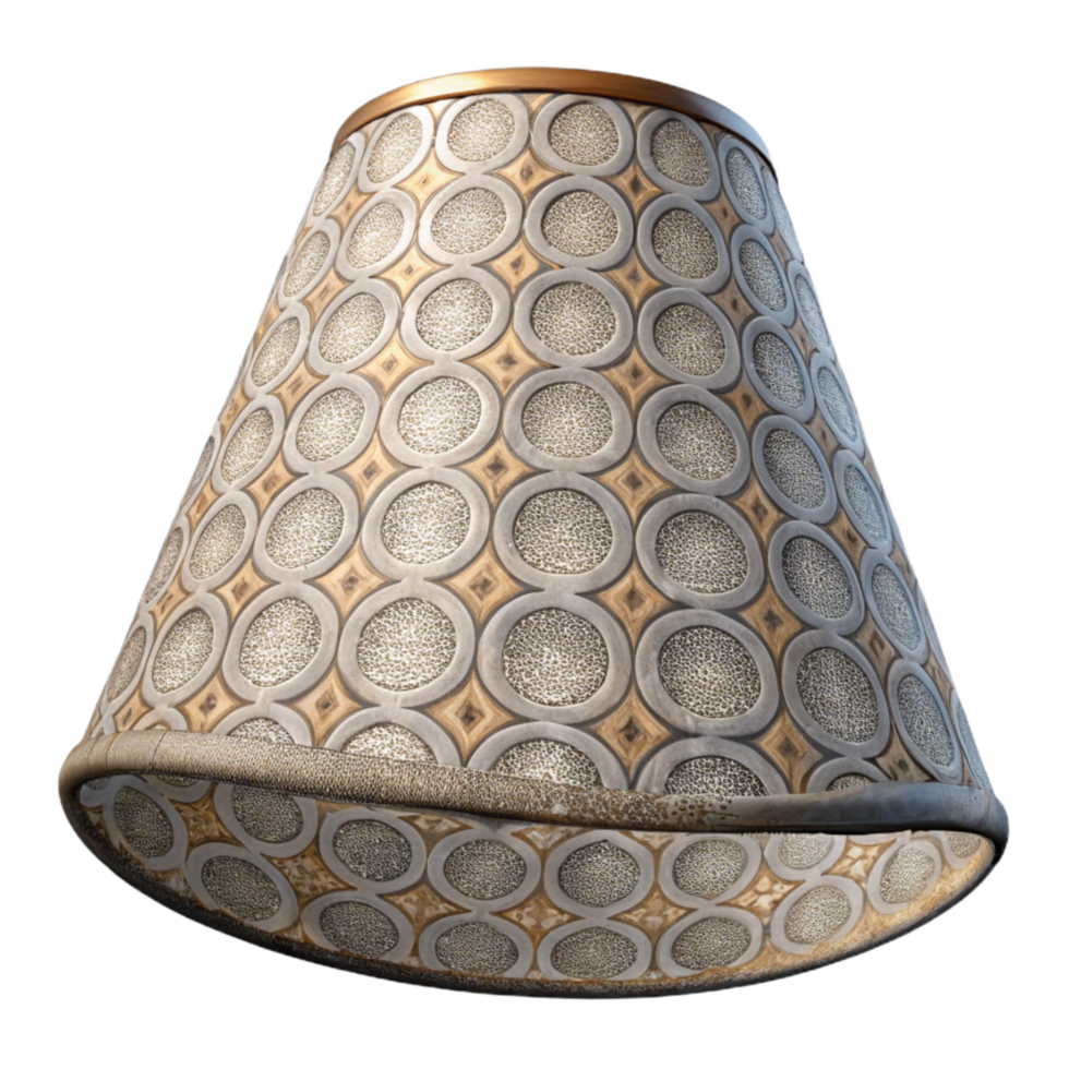 beautiful creative Lamp Shade Fabric Patterned Isolated on Transparent Background detailed png