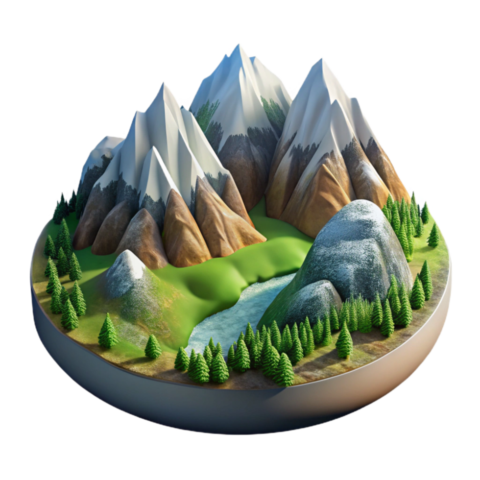 serene artistic Landscape Photography Mountain Scene Panoramic View Transparent Background original png