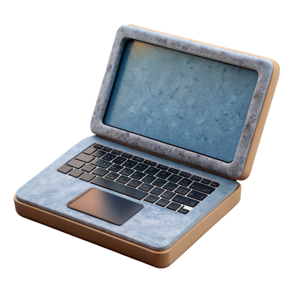 elegant traditional Laptop Touchpad Close Up View Isolated on Transparent Background authentic png