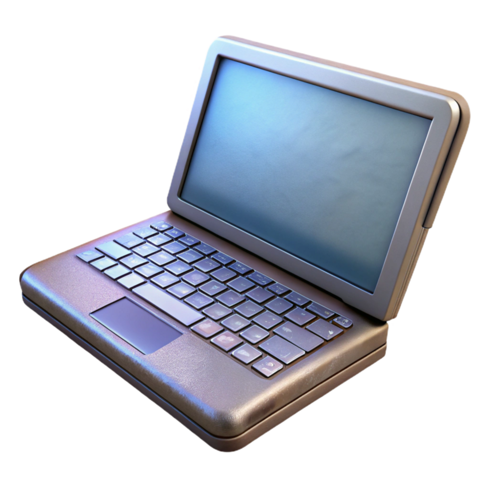 beautiful rustic Laptop with Backlit Keyboard Isolated Cutout detailed png