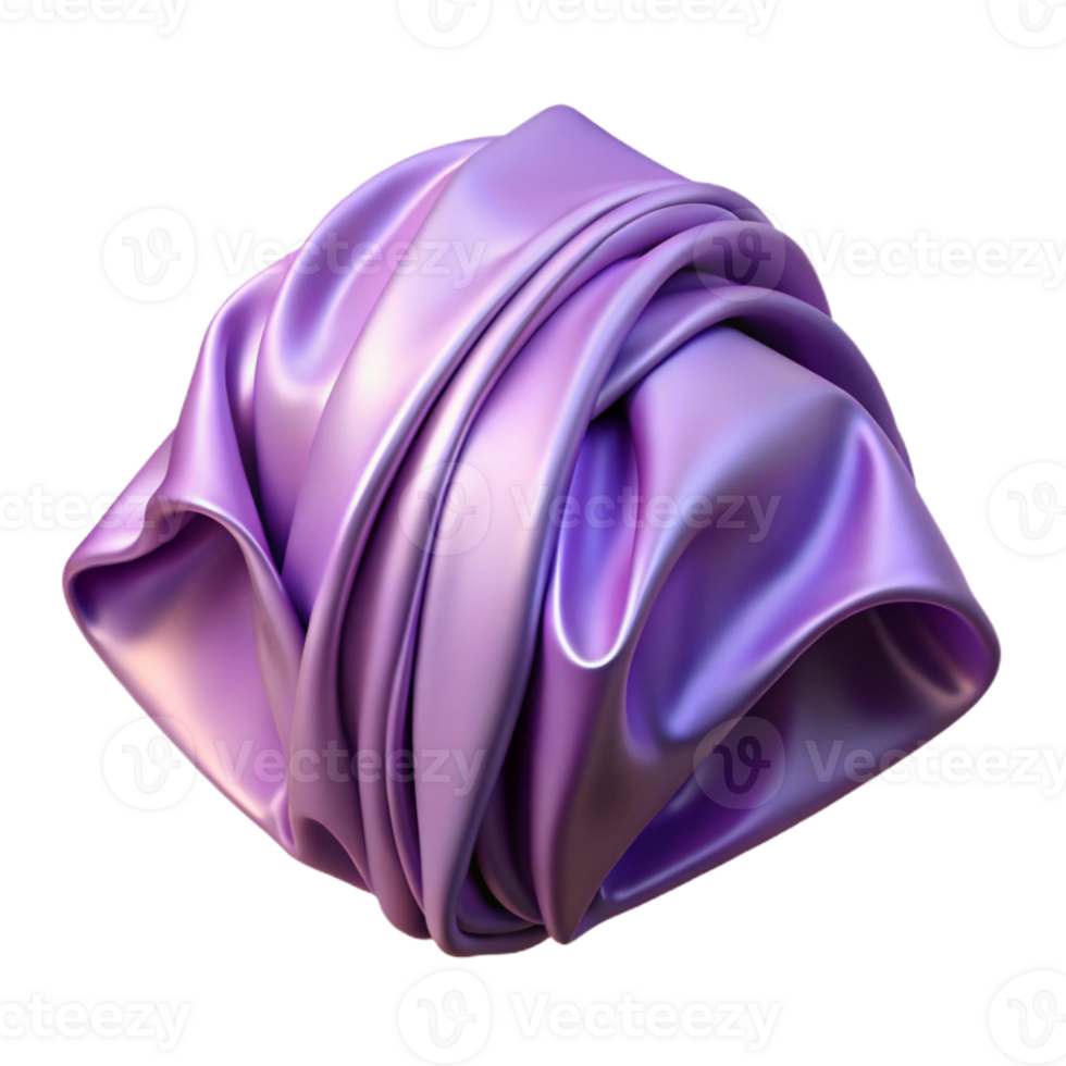 extraordinary abstract Lavender Satin Fabric Folded Front View Transparent Background original png