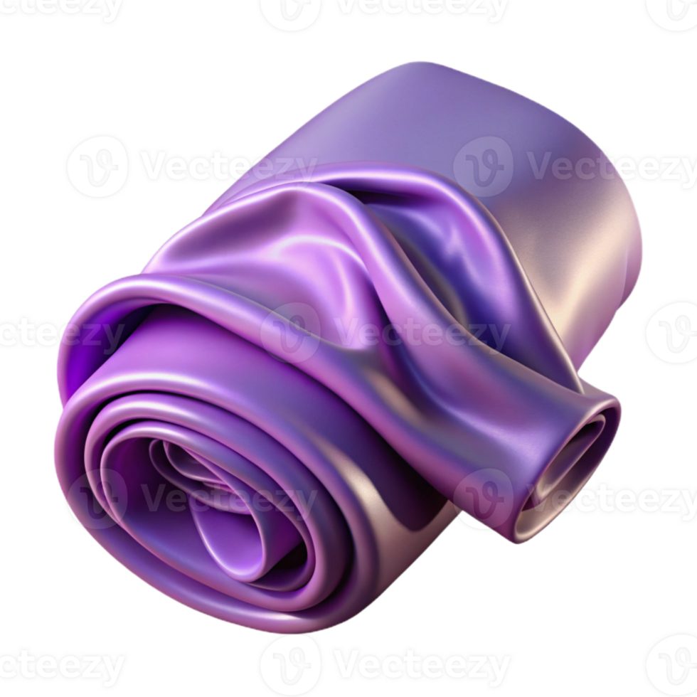 extraordinary minimalist Lavender Satin Fabric Rolled Transparent Background professional png
