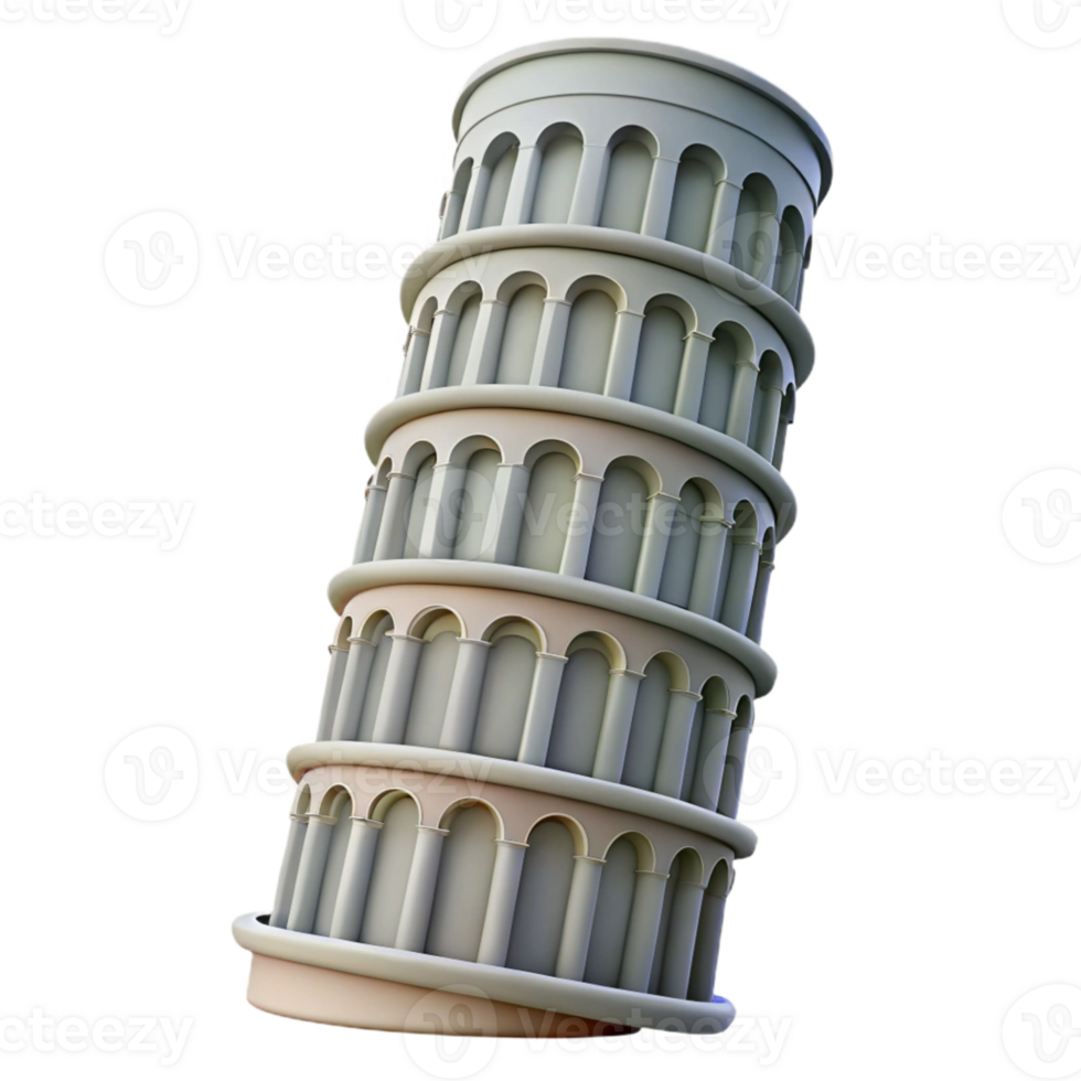 stunning modern Leaning Tower of Pisa Isolated Element genuine png