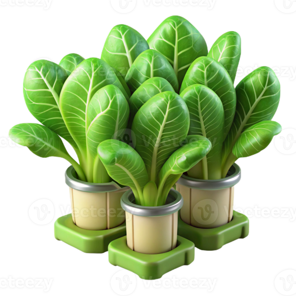 stunning traditional Leafy Greens in Hydroponic System Transparent Background high resolution png