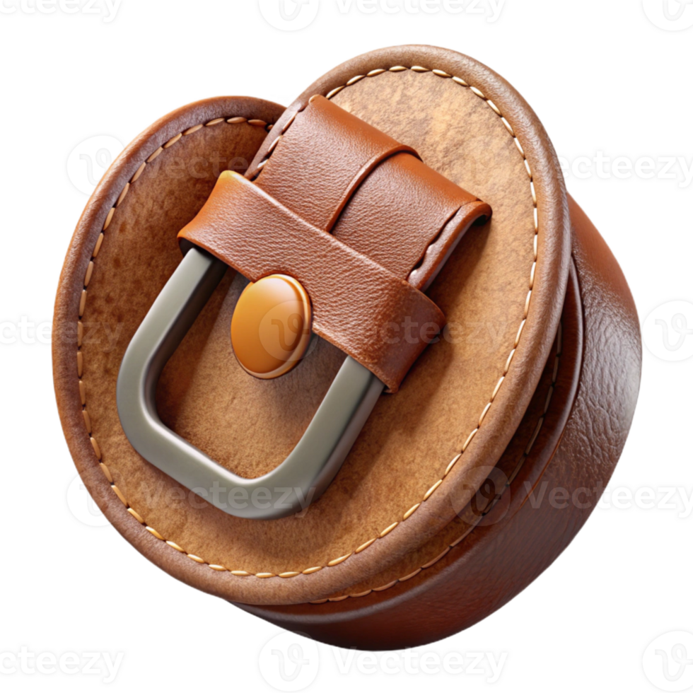 elegant contemporary Leather Belt Hole Detail Closeup Cutout Isolated professional png
