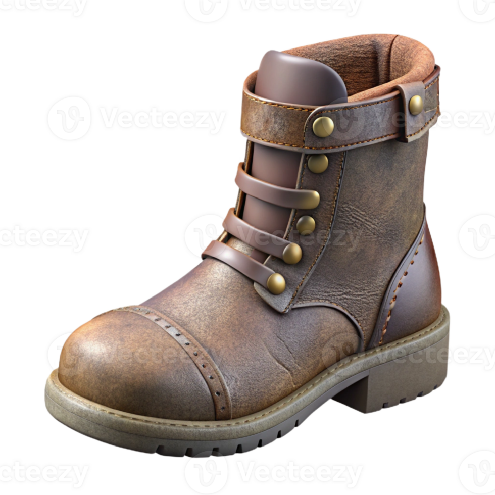 elegant abstract Leather Boots Side View Cutout exclusive png