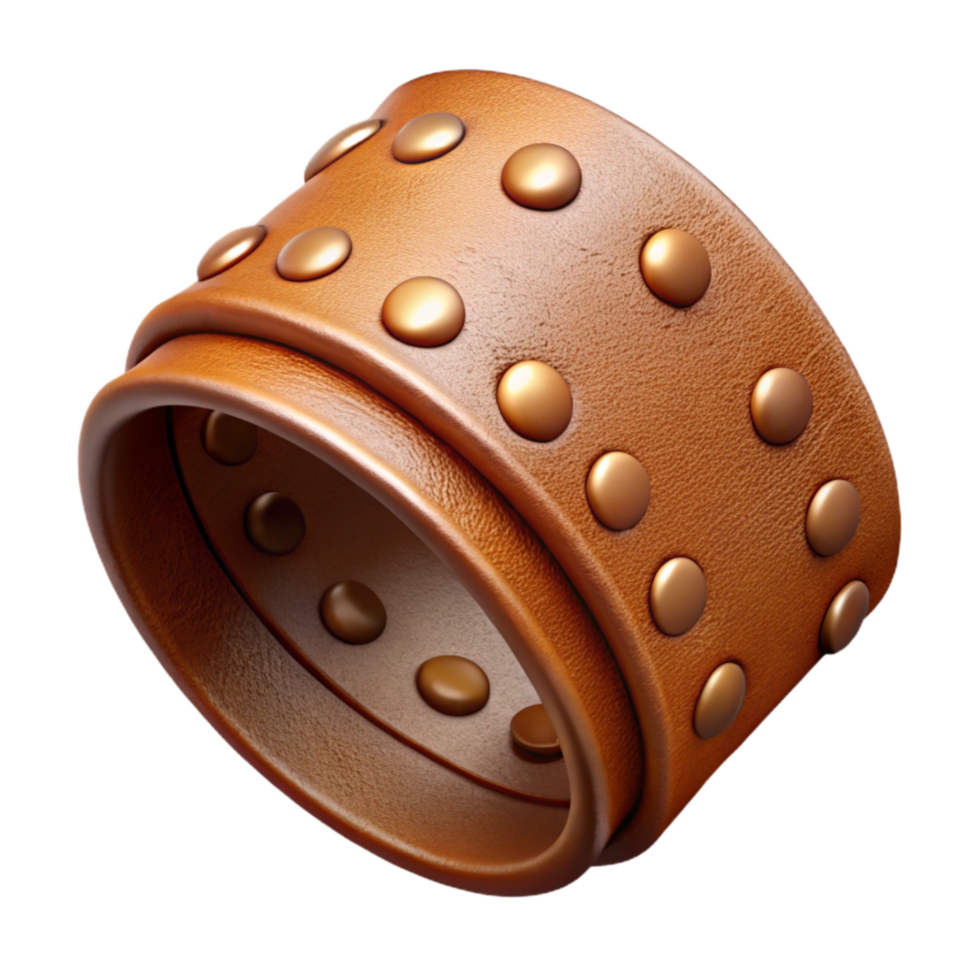extraordinary modern Leather Cuff Bracelet Studded Detail Cutout Transparent Background png