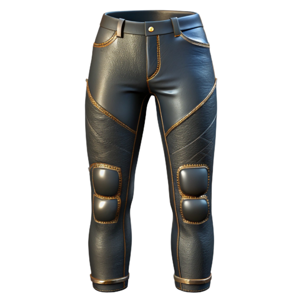 wonderful traditional Leather Pants Black Fitted Cutout Transparent Background high resolution png