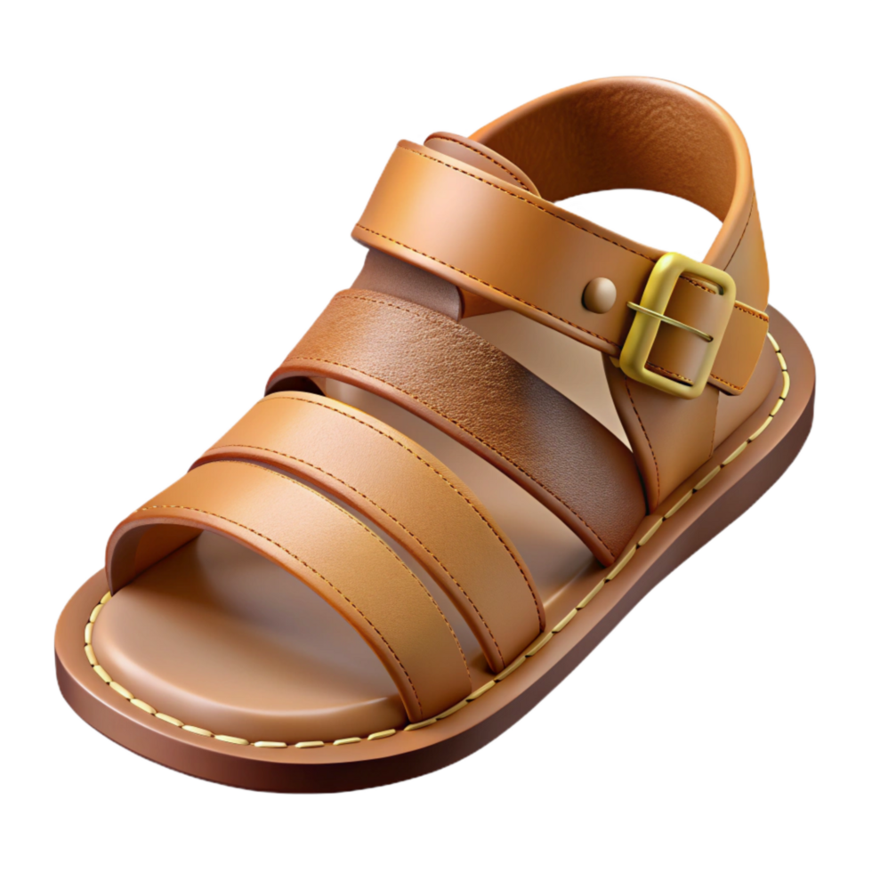 dramatic contemporary Leather Sandal Strap Detail premium png