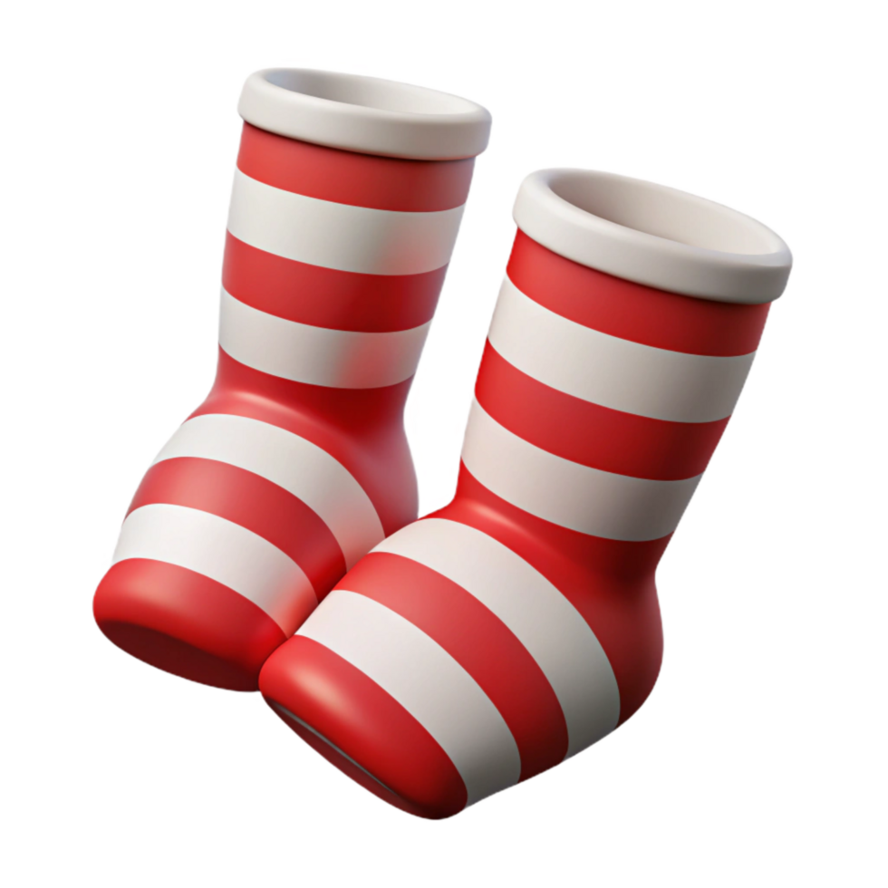 extraordinary classic Leg Warmers Striped Red and White Isolated Element authentic png