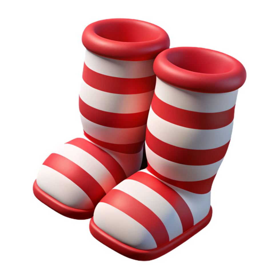 magnificent traditional Leg Warmers Striped Red and White Isolated Element high resolution png