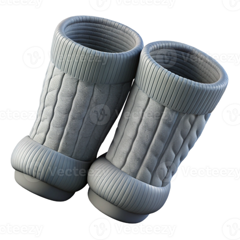 stunning abstract Leg Warmers Knitted Gray Isolated exclusive png