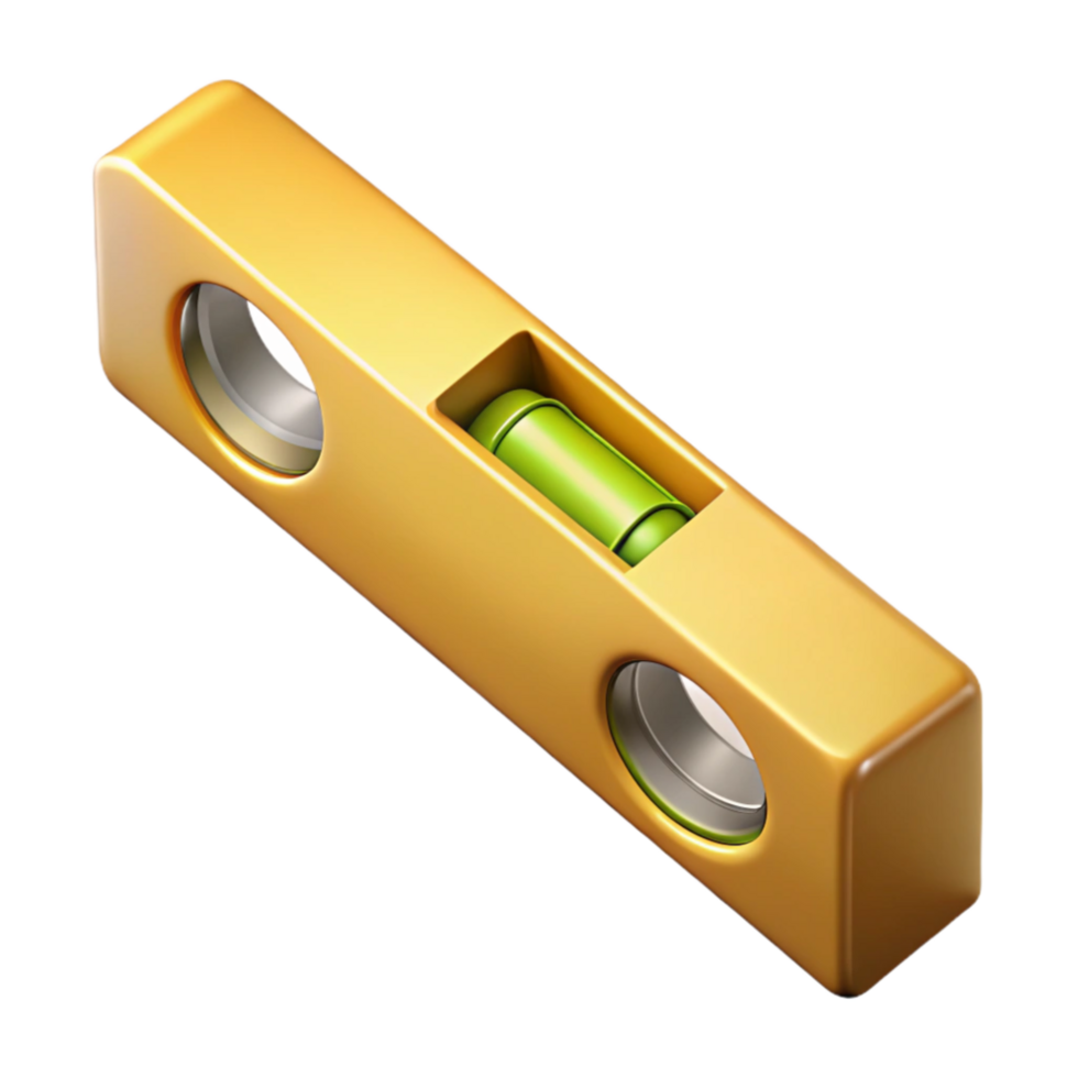 magnificent contemporary Level Tool Yellow Accurate Cutout Element high quality png