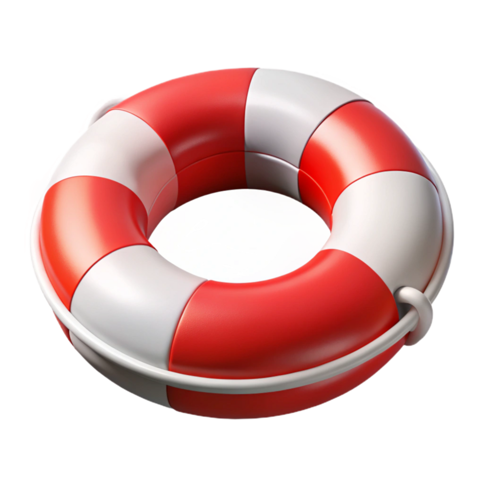 impressive contemporary Lifeguard Buoy Ring Red and White Isolated Cutout exclusive png