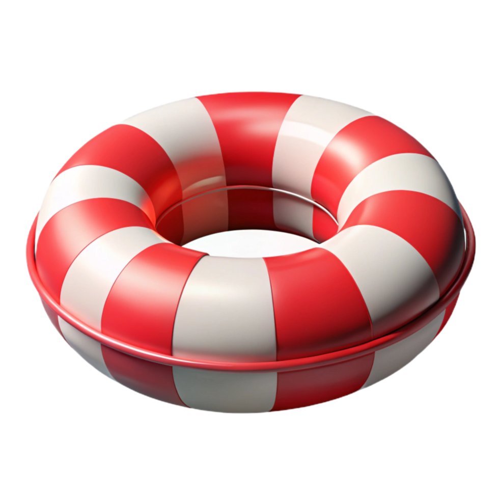 stunning traditional Lifeguard Float Red and White Stripes Isolated authentic png