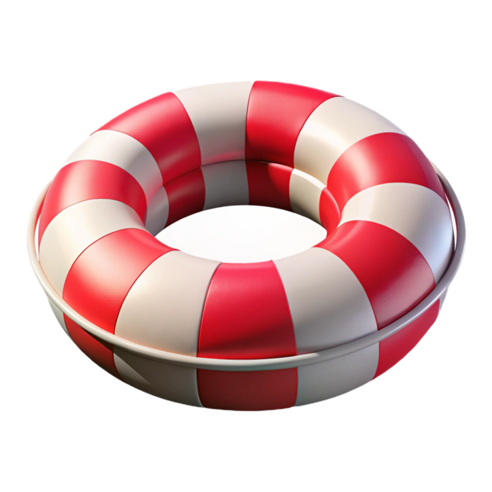 magnificent minimalist Lifeguard Float Red and White Stripes Isolated exclusive png