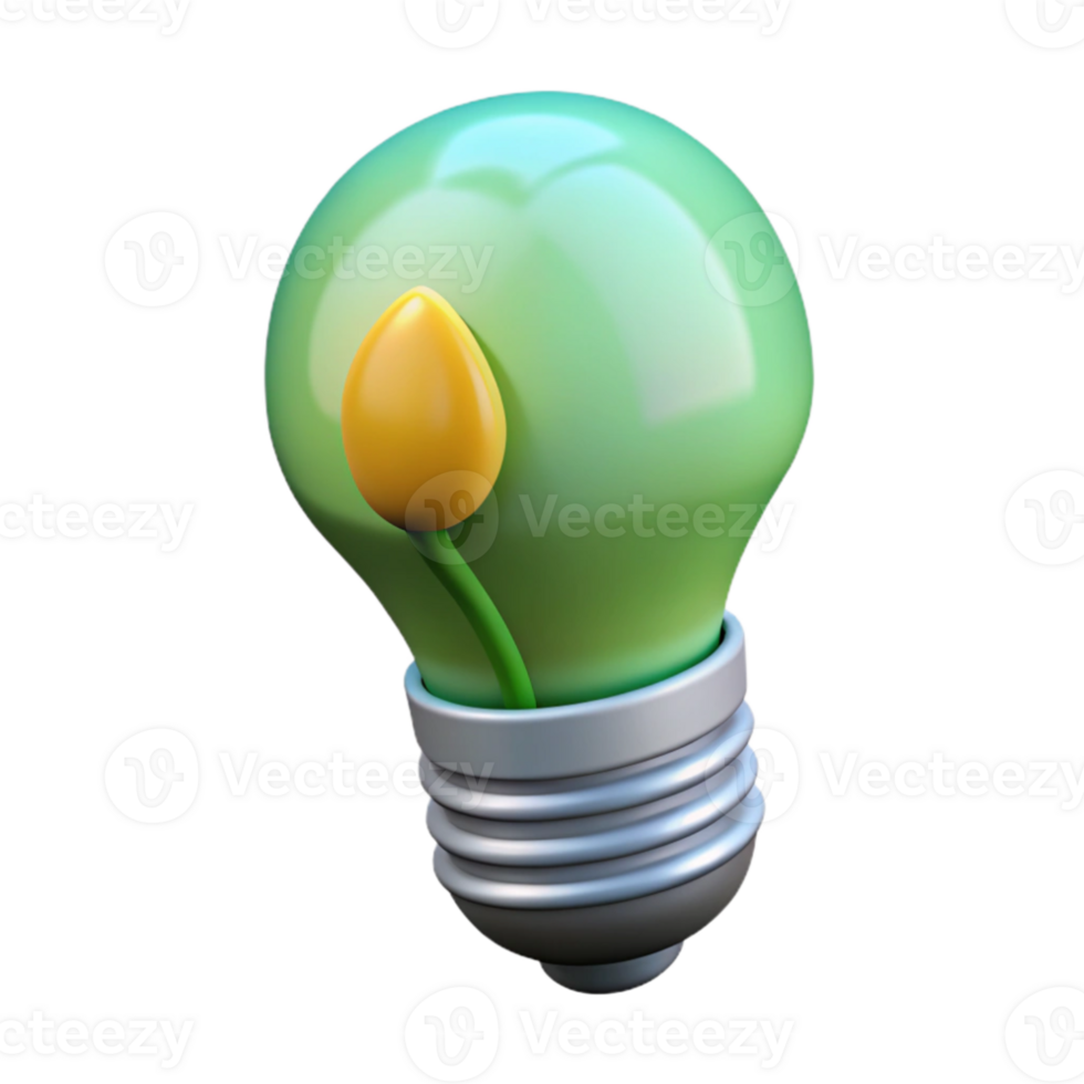 dramatic modern Light Bulb Energy Saving Isolated detailed png