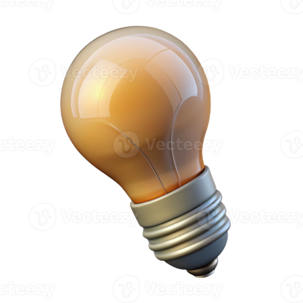 beautiful artistic Light Bulb Filament Visible Isolated genuine png