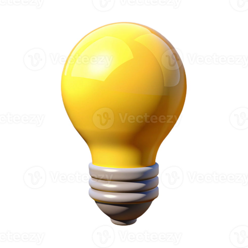 wonderful contemporary Lightbulb Idea Concept Yellow Glow Cutout high resolution png