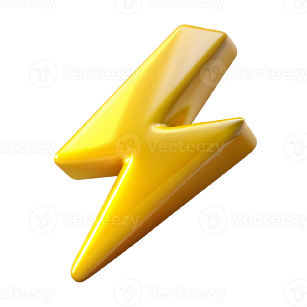 extraordinary classic Lightning Bolt Jagged Yellow Transparent Background Isolated png