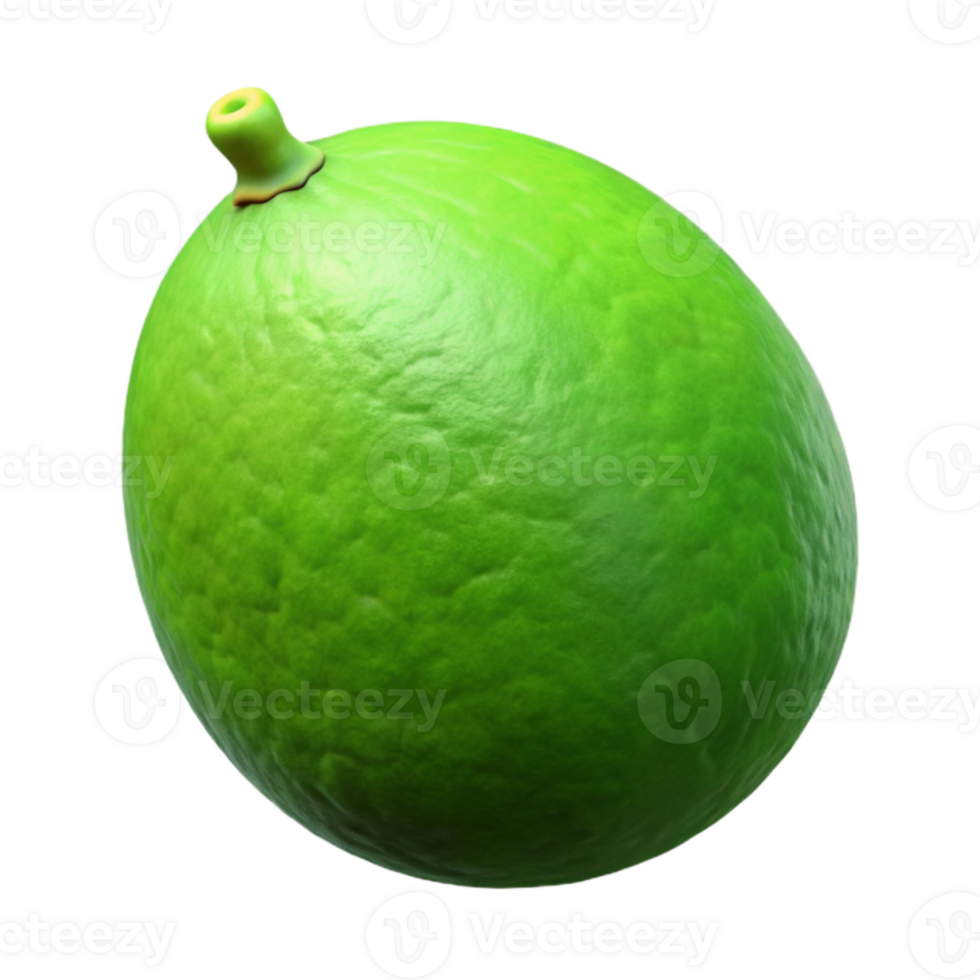 dramatic artistic Lime Fruit Green Color Isolated detailed png