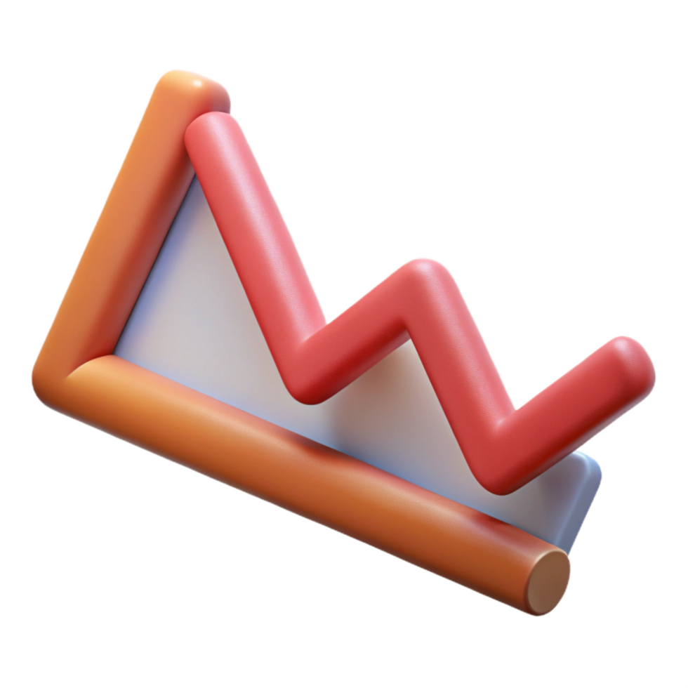 extraordinary abstract Line Graph with Downward Trend Isolated detailed png