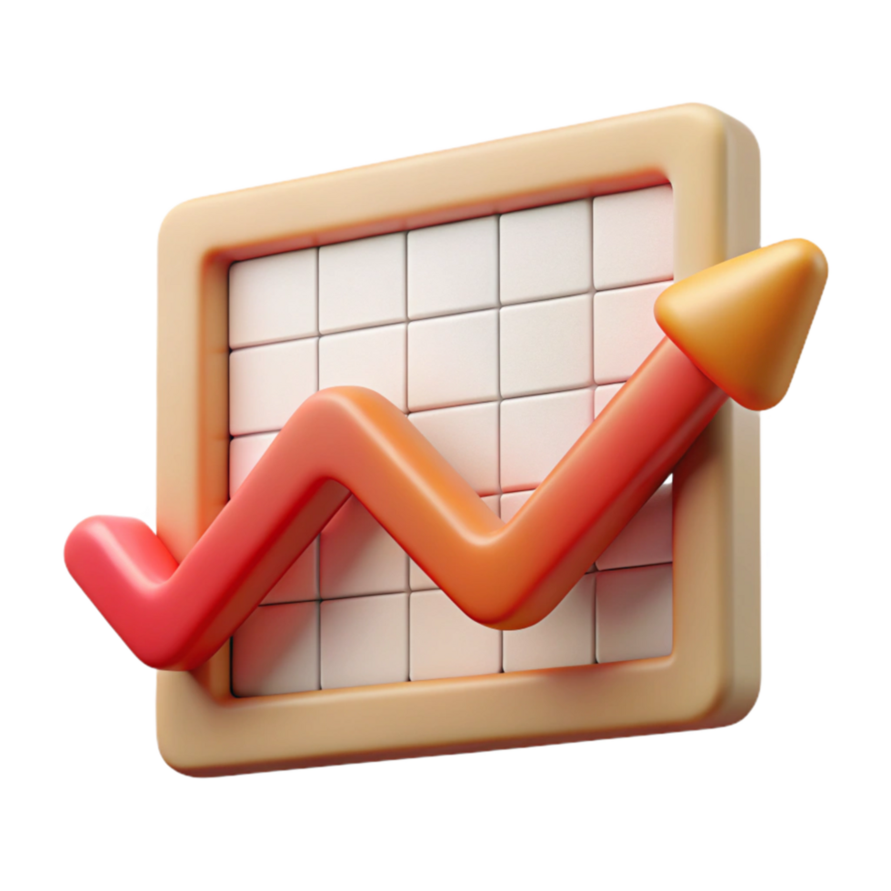 impressive abstract Line Graph with Downward Trend Isolated original png