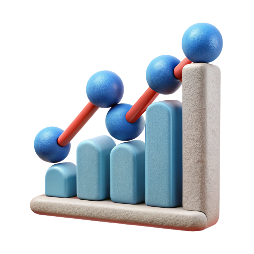 dramatic classic Line Graph Showing Growth Transparent Background high quality png