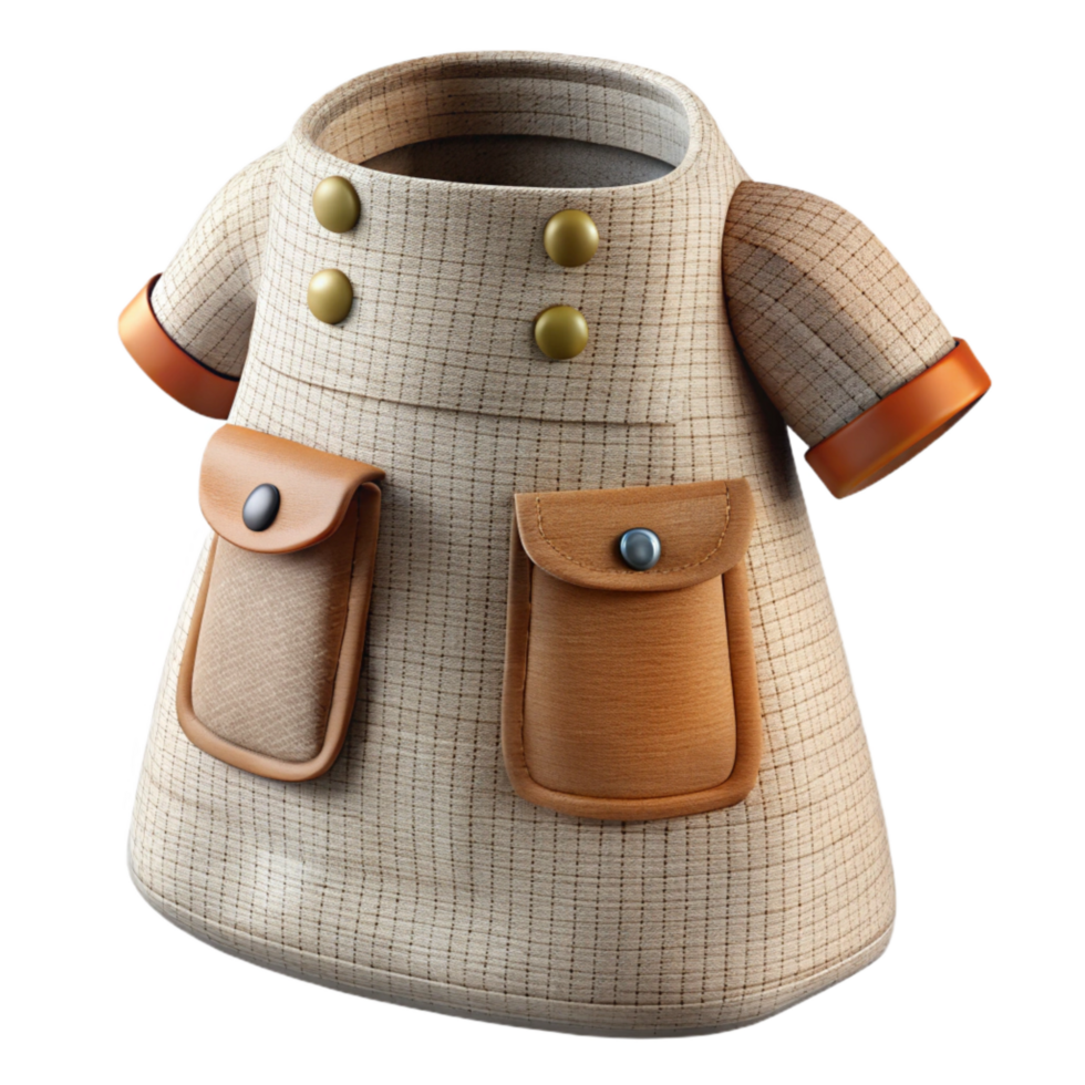 vibrant modern Linen Dress Pocket Closeup Transparent Element authentic png