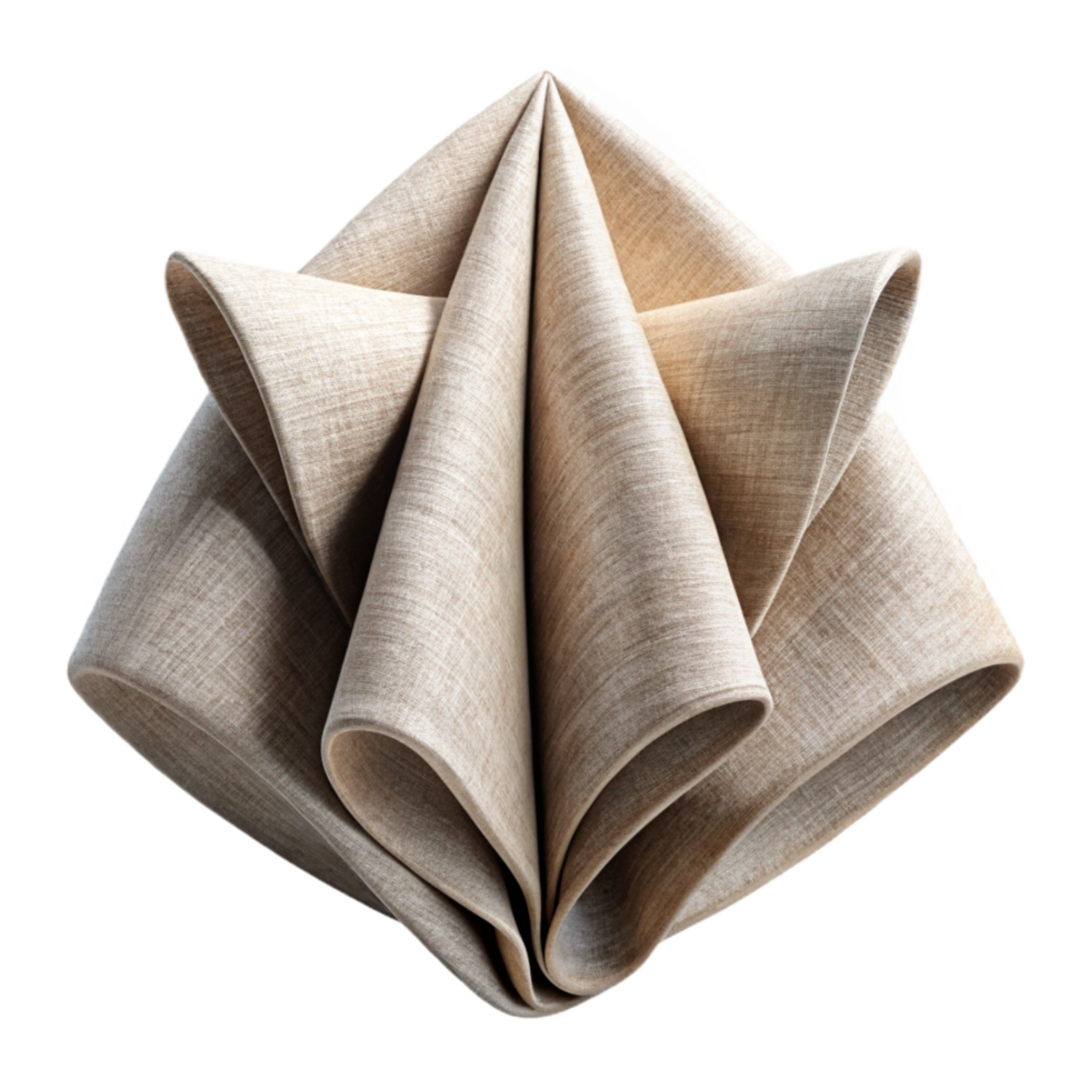 extraordinary creative Linen Napkin Folded Soft Shadows Cutout exclusive png