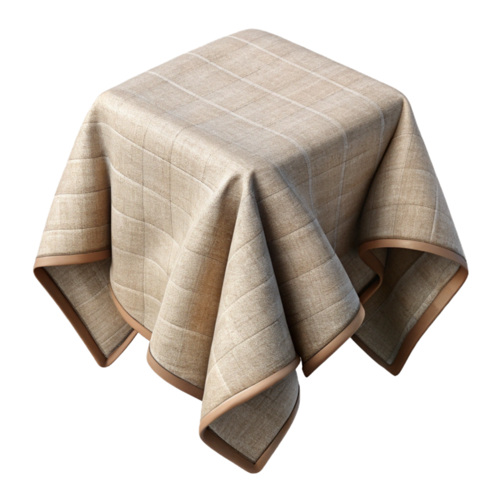 beautiful modern Linen Tablecloth Folded Edge Detail Cutout high quality png