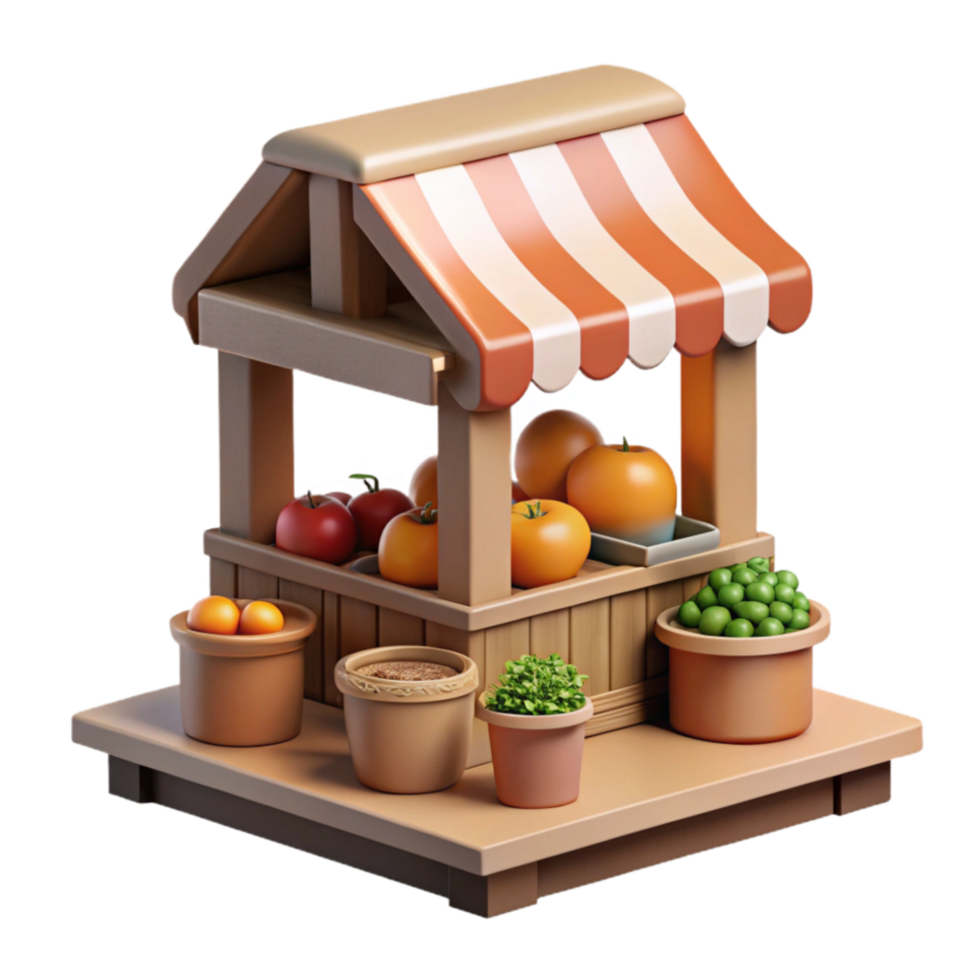 beautiful minimalist Local Food Movement Transparent Background Farm Stand high quality png