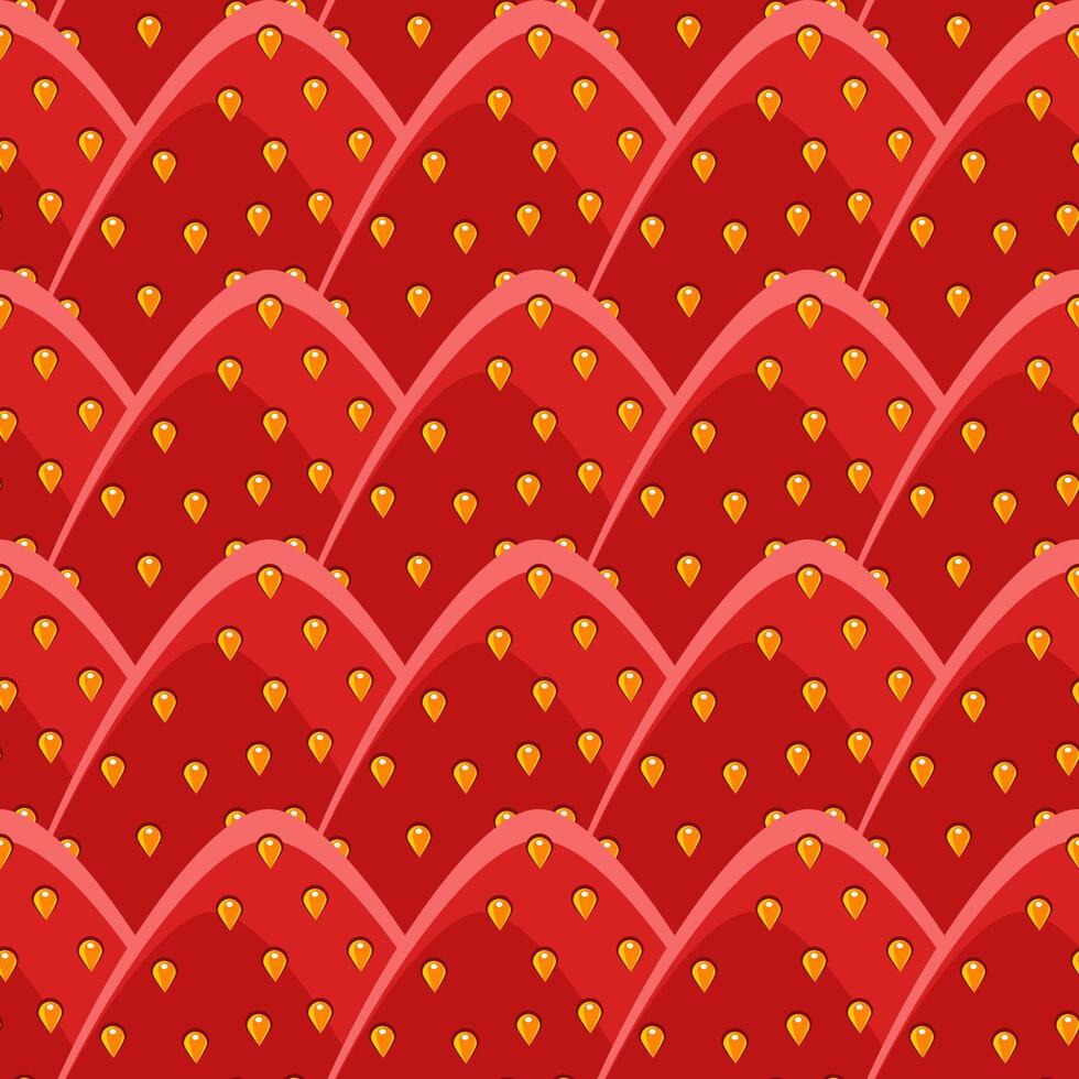 Strawberry berries seamless pattern macro vector