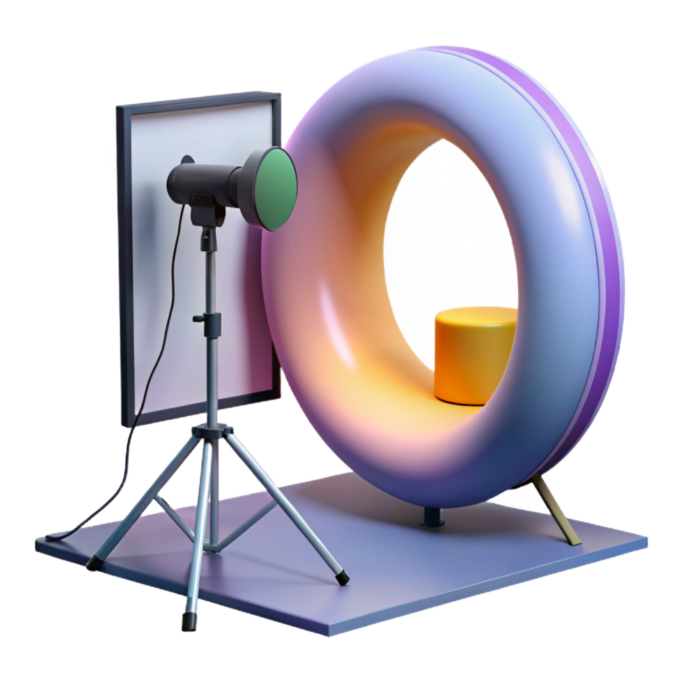 beautiful artistic Loop Lighting Photography Setup Isolated png