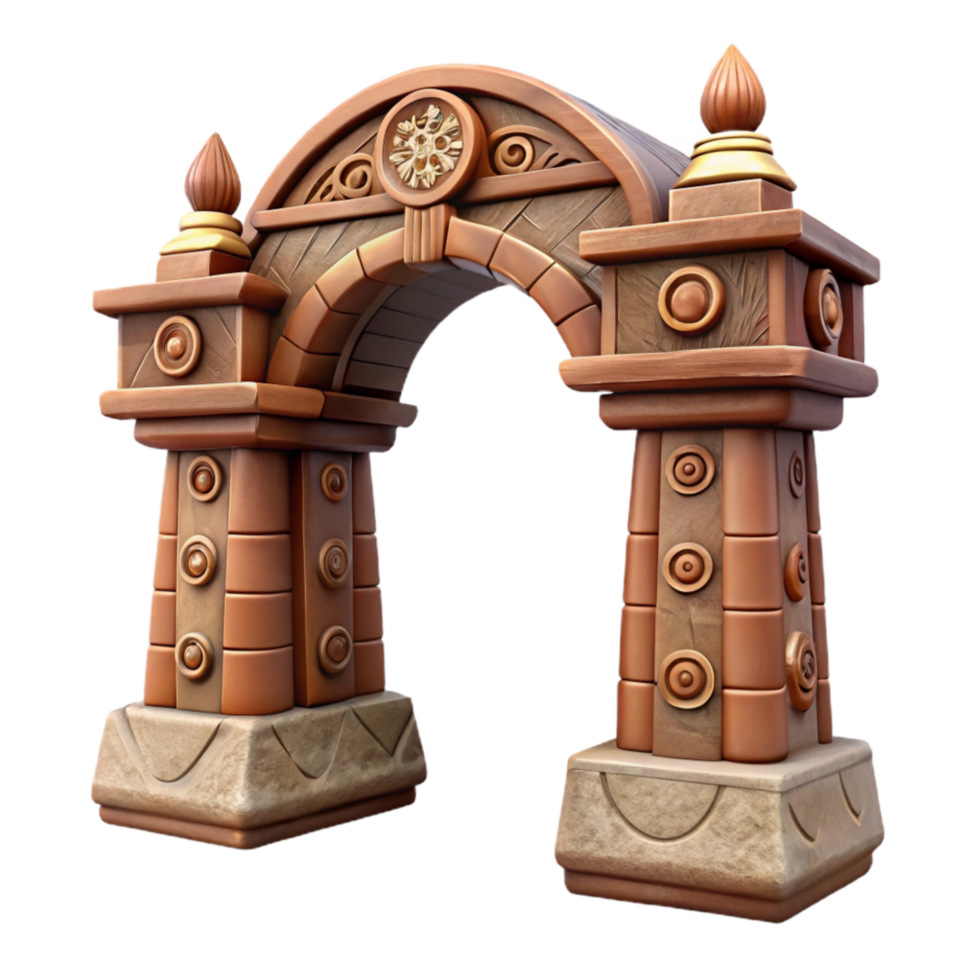 stunning creative Lost Temple Archway Carved Symbols Cutout original png