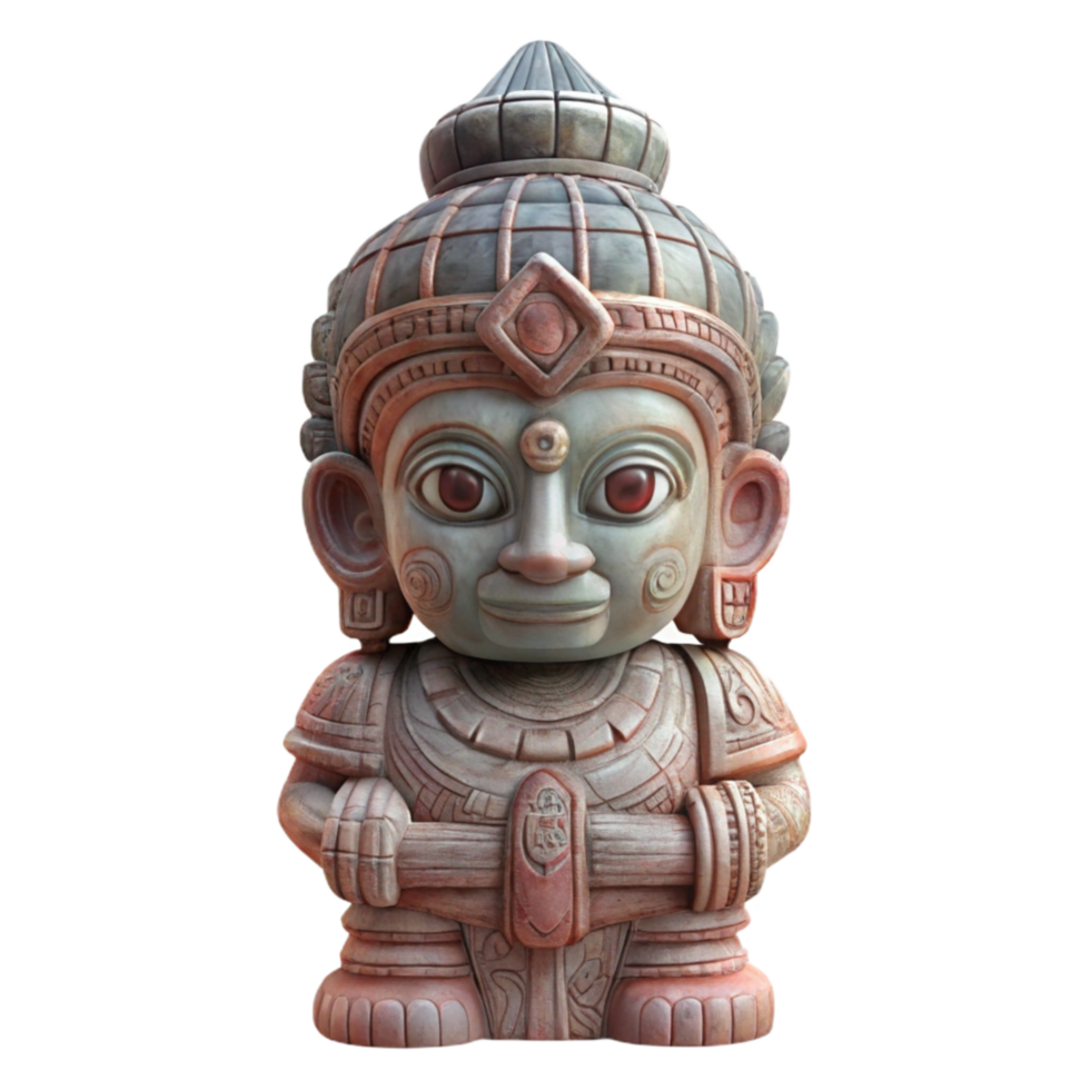 wonderful artistic Lost Temple Idol Ancient Carvings Transparent Background detailed png