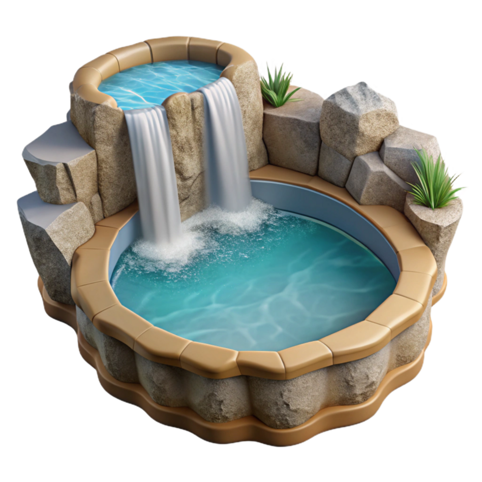 dramatic artistic Lower Yosemite Fall Plunge Pool Cutout professional png