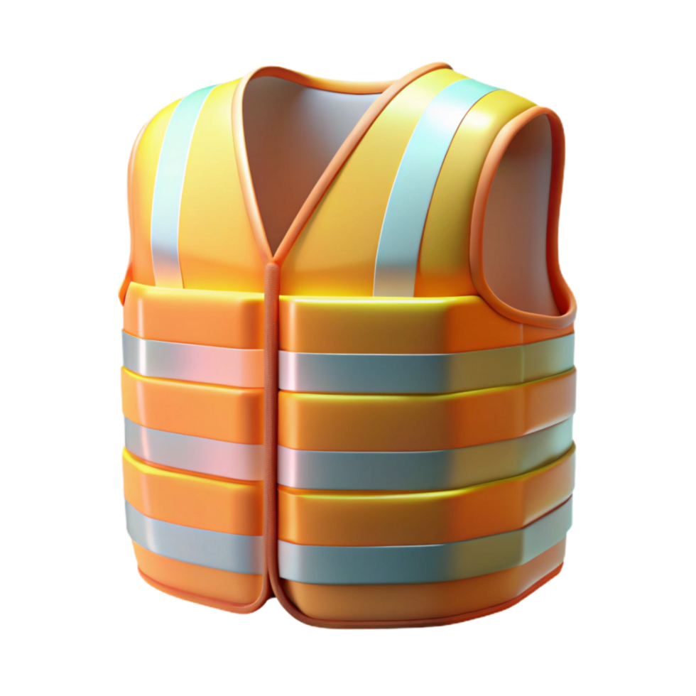 impressive traditional Luminescent Vest Safety Stripes Cutout detailed png