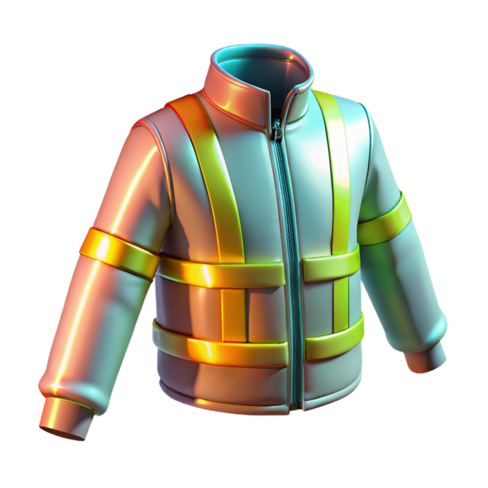 dramatic artistic Luminescent Jacket Reflective Stripes Cutout authentic png