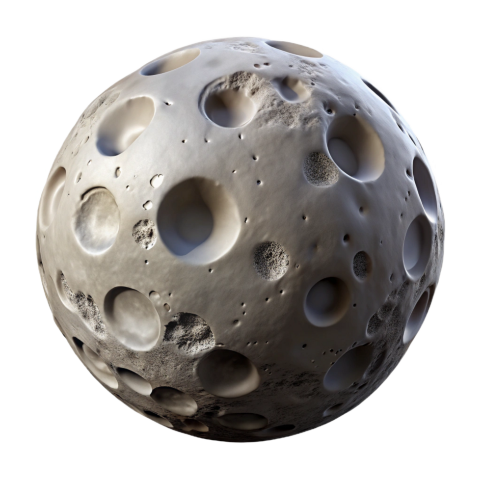 elegant classic Lunar Landscape with Crater Close Up Cutout high resolution png