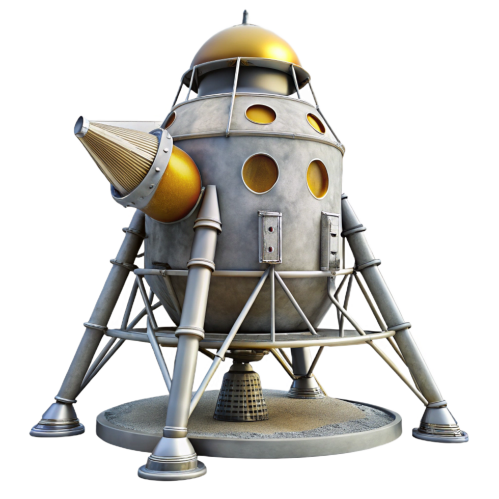 wonderful abstract Lunar Module Ascent Stage Liftoff Transparent Background Cutout authentic png